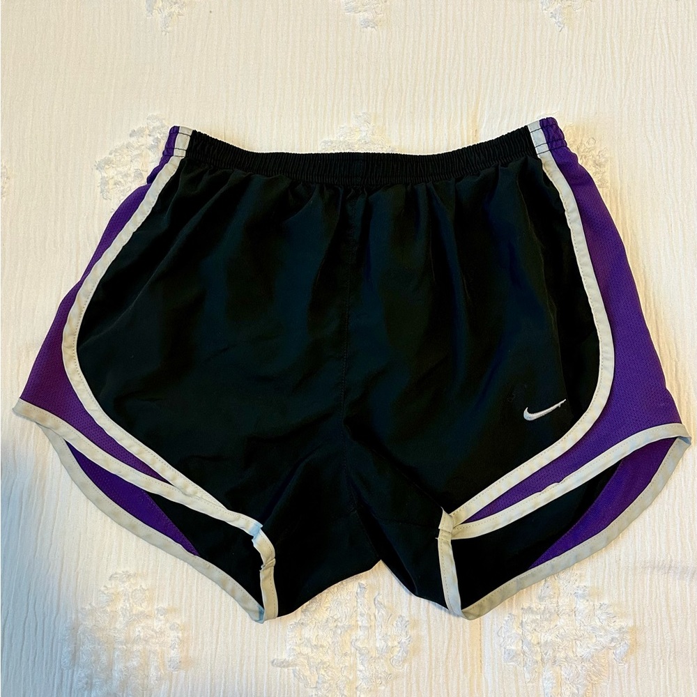 Black and Purple Nike Running Shorts